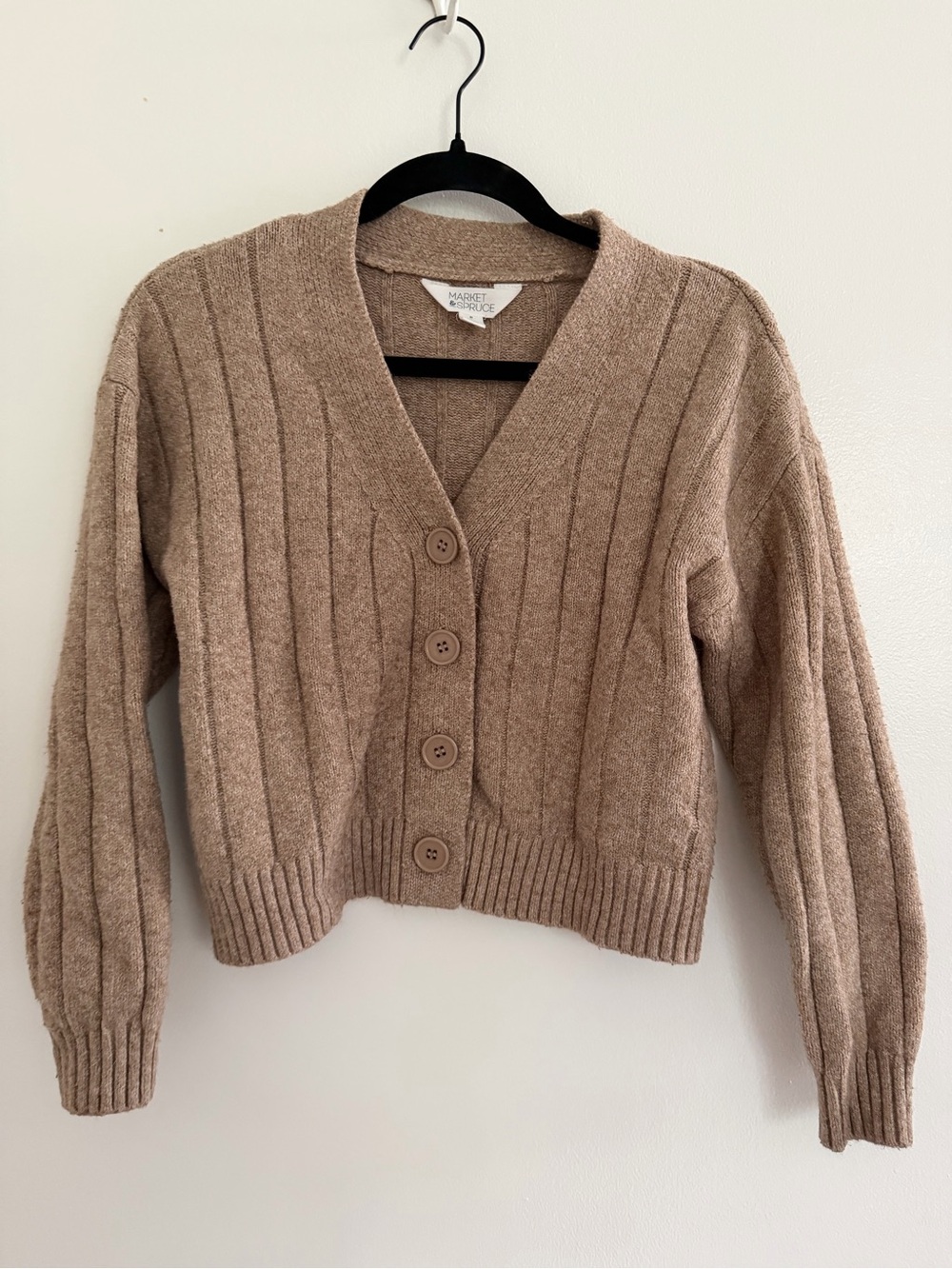 Market & Spruce Charlie Wide Rib Cropped Sweater